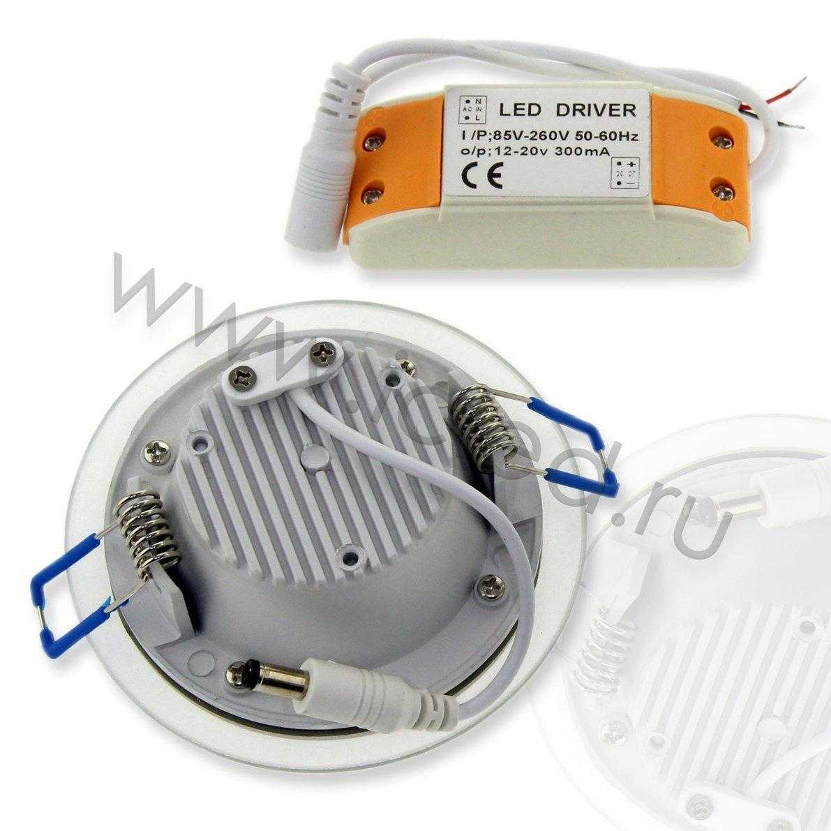 Светодиодные светильники Светодиодный светильник встраиваемый IC-RS D100  (6W, White)