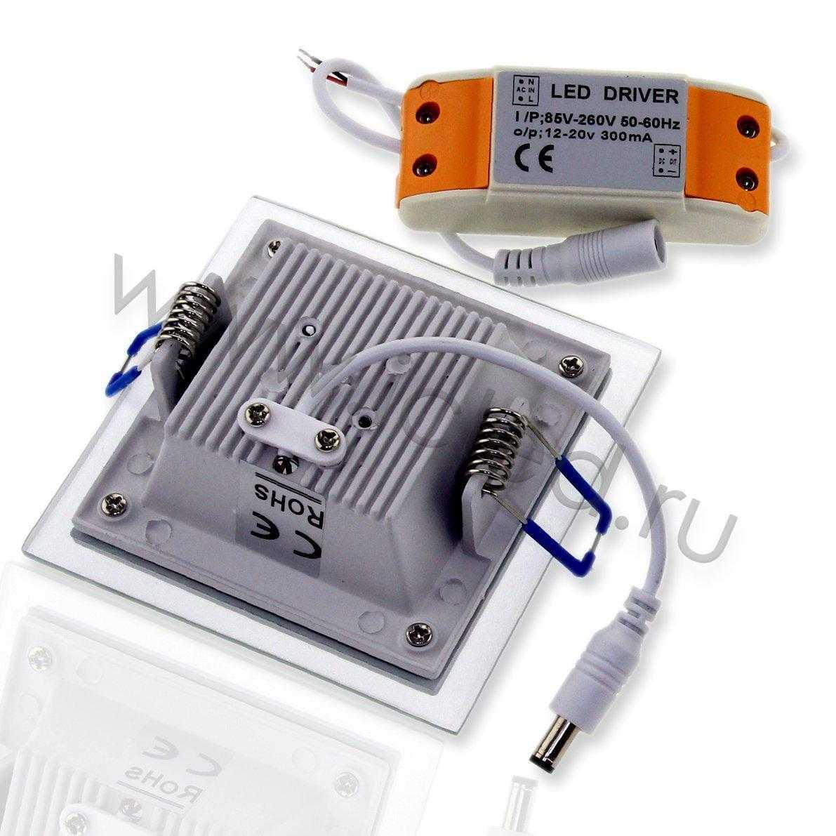 Светодиодные светильники Светодиодный светильник встраиваемый IC-SW L100  (6W, White)