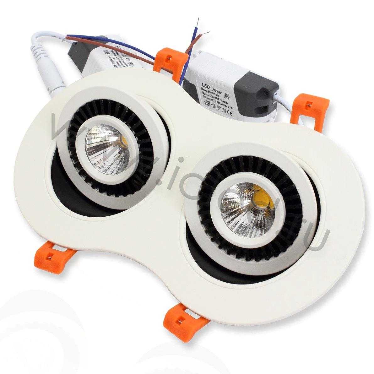 Светодиодные светильники Светодиодный светильник JH-702В-2*7W B782 (14W, white)