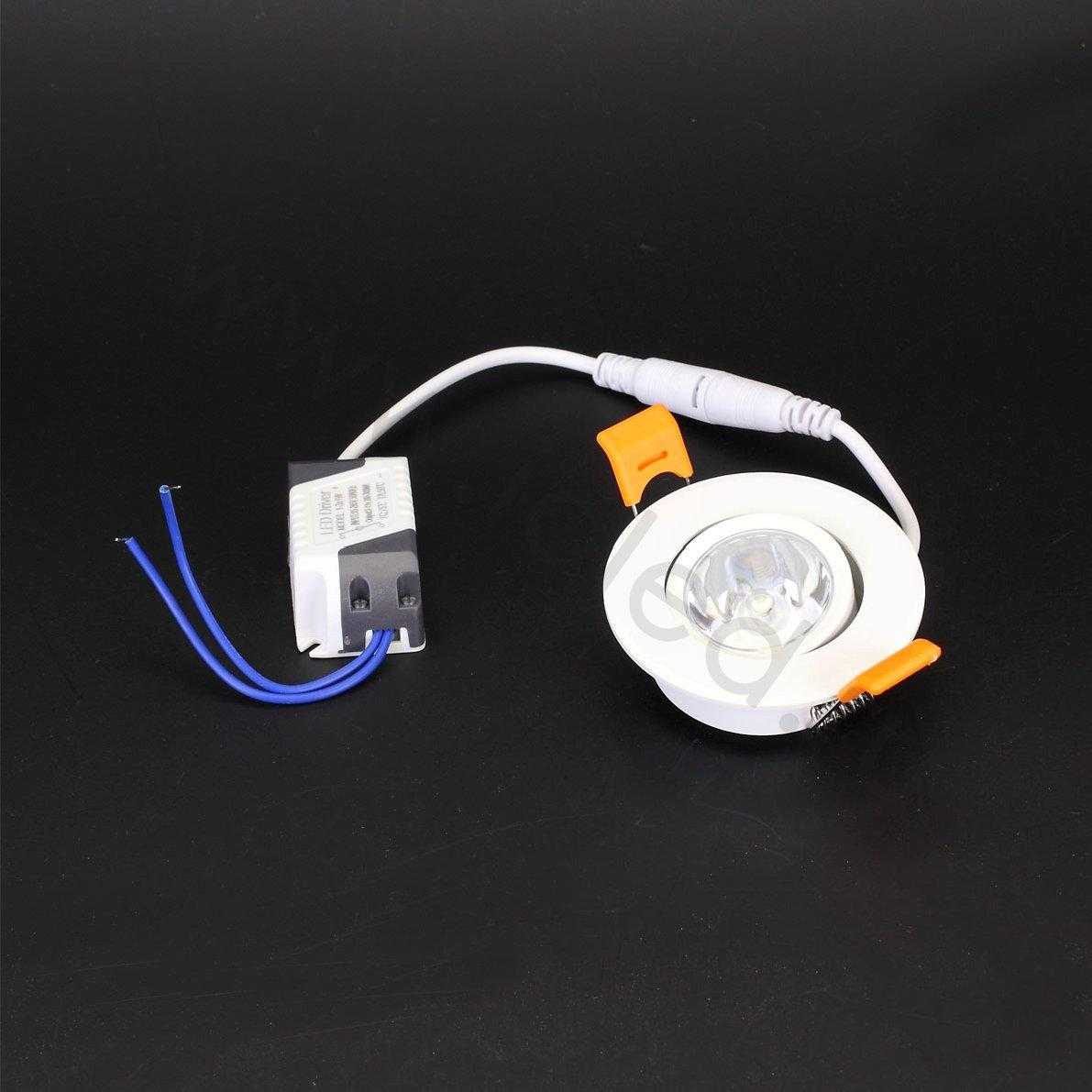 Светодиодные светильники Светодиодный светильник точечный THD-1W B400 (220V, 1W, white, белый корпус)