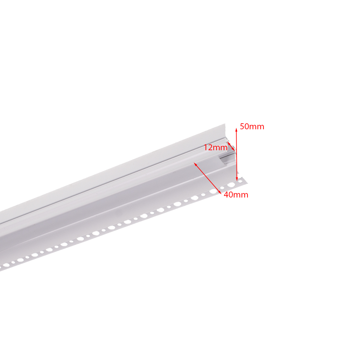 Алюминиевый профиль Алюминиевый профиль встраиваемый в гипсокартон 185 (2000x50x40 мм с рассеивателем)
