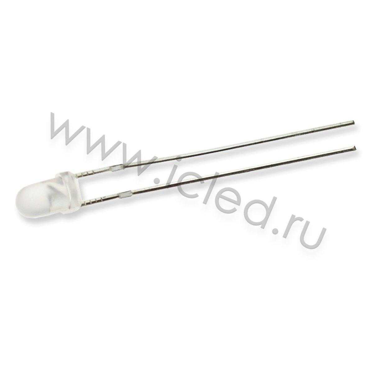 Светодиод ICL-3mm LE52 (yellow, 500-700 mcd, fog)
