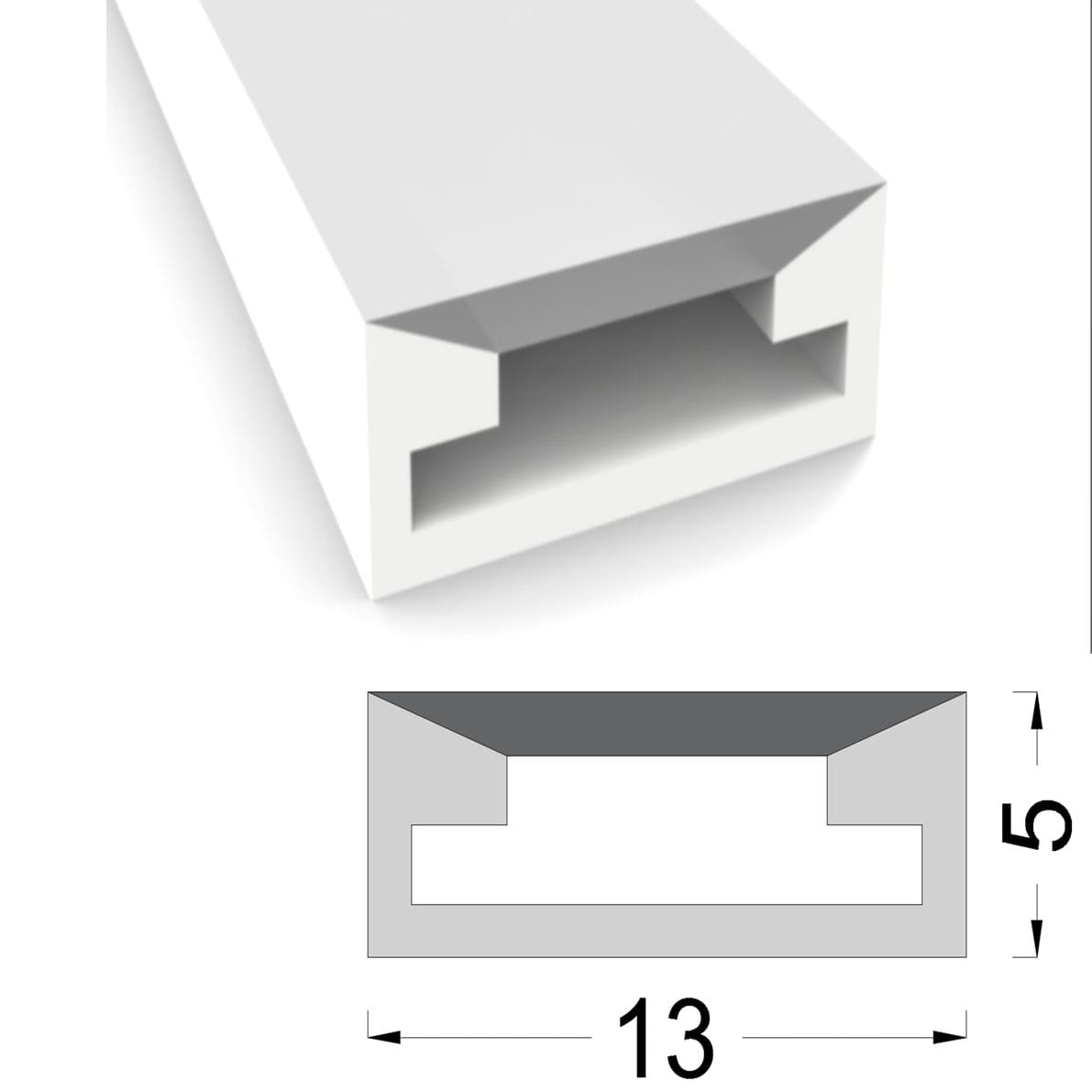 Cиликоновая оболочка T0513 S2 (13*5mm, pcb 10mm, прозрачный рассеиватель)
