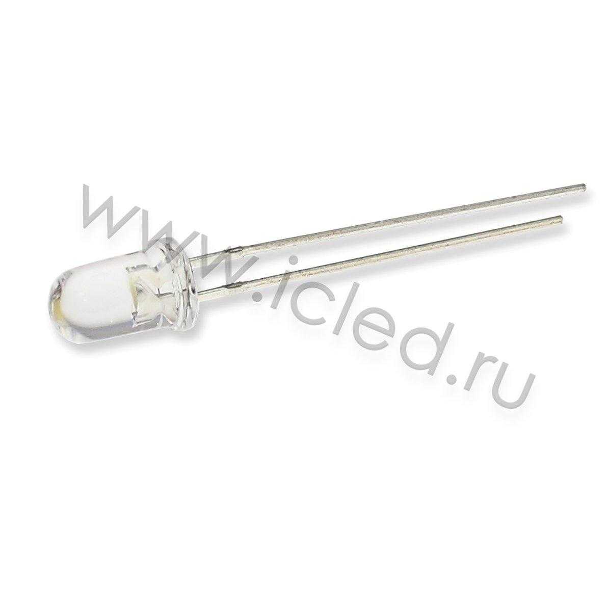 Светодиод ICL-5mm LE105 (12V, white, 10000-12000 mcd, clear)