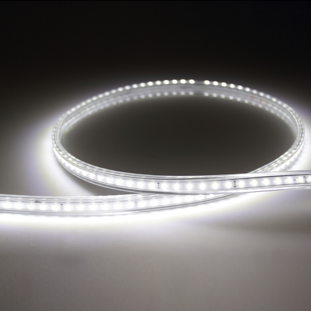 Светодиодная лента 220V, 2835 120 led, white, 120A, IP68