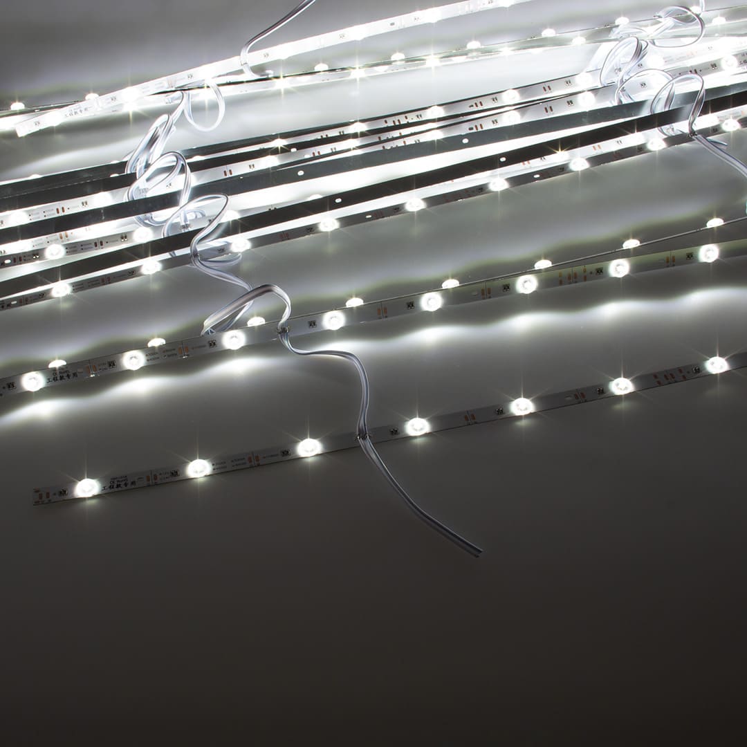 Светодиодная линейка линзованная 2835, 12 led, 24V, 12W, white, 170°, IP20, G108