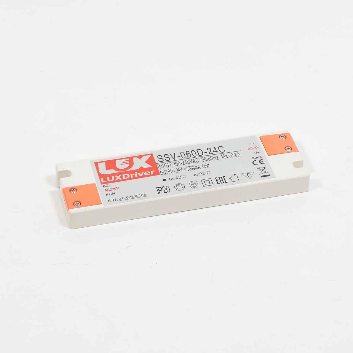 Блок питания SSV-060D-24C  (24V, 60W, 2,5А)