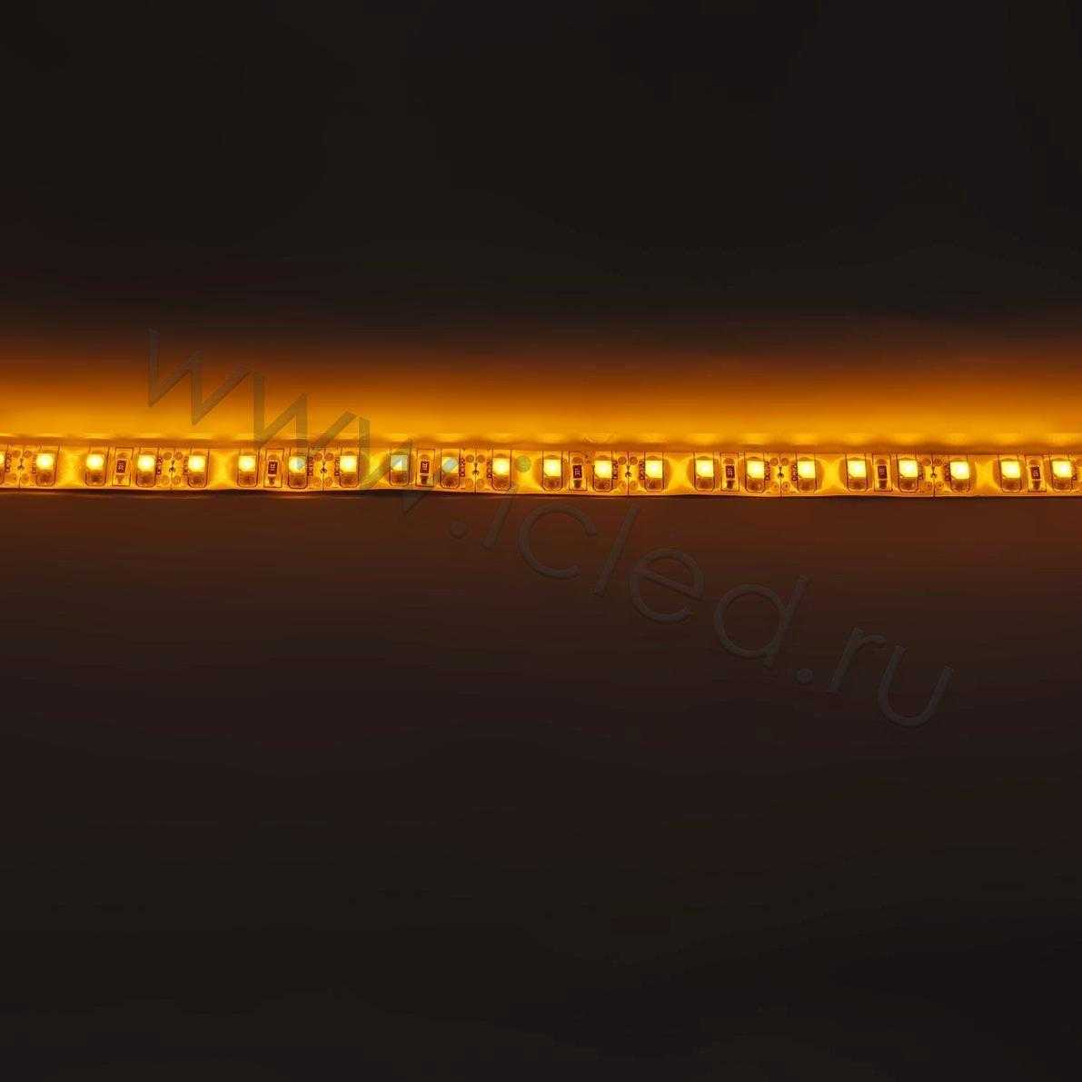 Влагозащищенные светодиодные ленты Светодиодная лента Standart PRO class, 3528, 120 led/m, Yellow, 12V, IP65 Icled