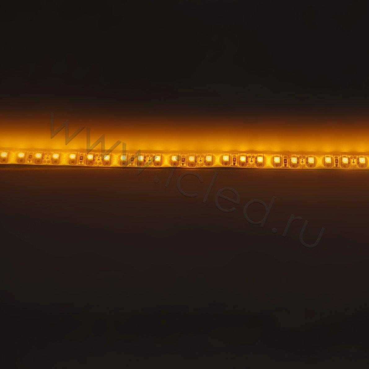 Влагозащищенные светодиодные ленты Светодиодная лента Standart PRO class, 3528, 120 led/m, Yellow, 12V, IP65 Icled