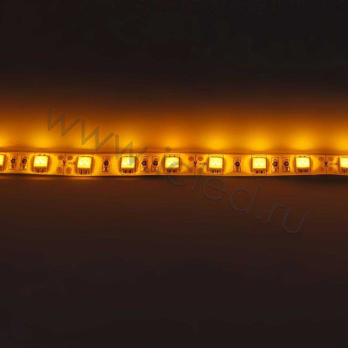 Влагозащищенные светодиодные ленты Светодиодная лента Standart PRO class, 5050, 60led/m, Yellow, 12V, IP65 Icled