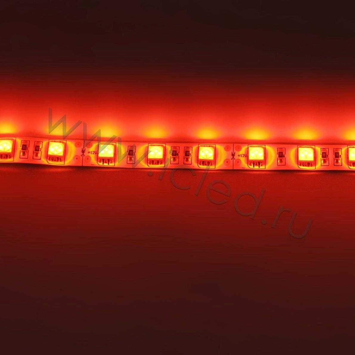 Влагозащищенные светодиодные ленты Светодиодная лента Standart PRO class, 5050, 60led/m, Red, 12V, IP65 Icled