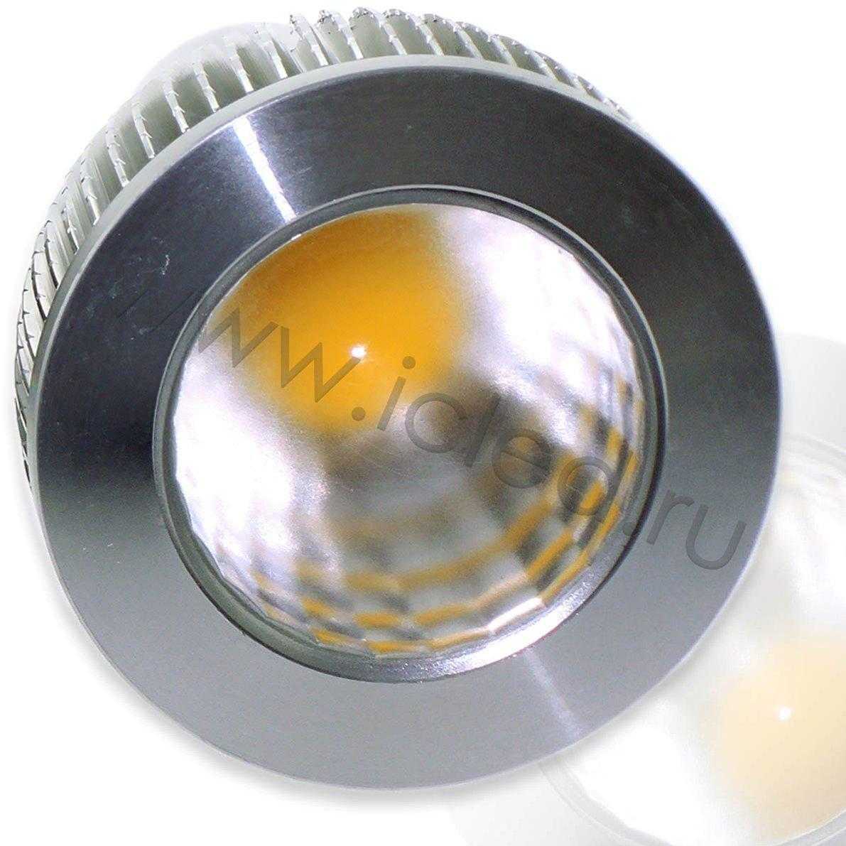 Светодиодная лампа IC-GU10-COB (5W, 220V, Warm White)