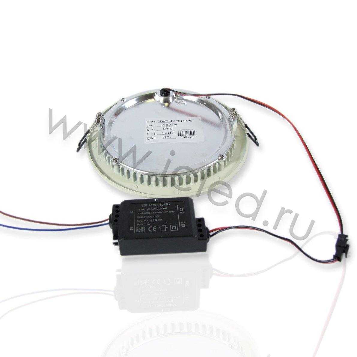 Светодиодные светильники Светодиодный светильник встраиваемый IC-RW D170  (9,6W, White)