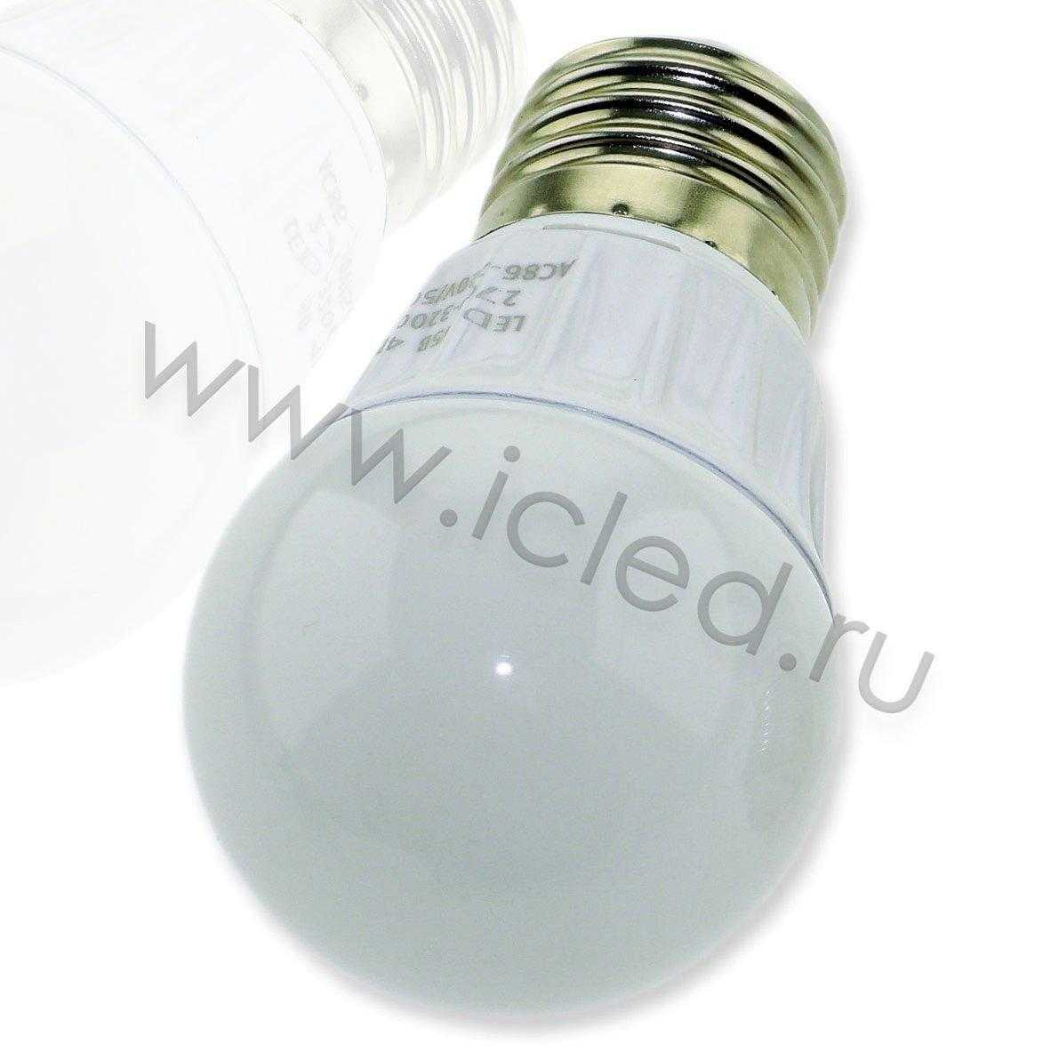 Светодиодная лампа E27-45мм bulb (4W, 220V, Warm White)