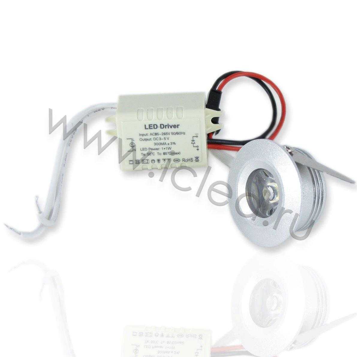 Светодиодные светильники Светодиодный светильник точечный RS D41 (1W, Warm White)