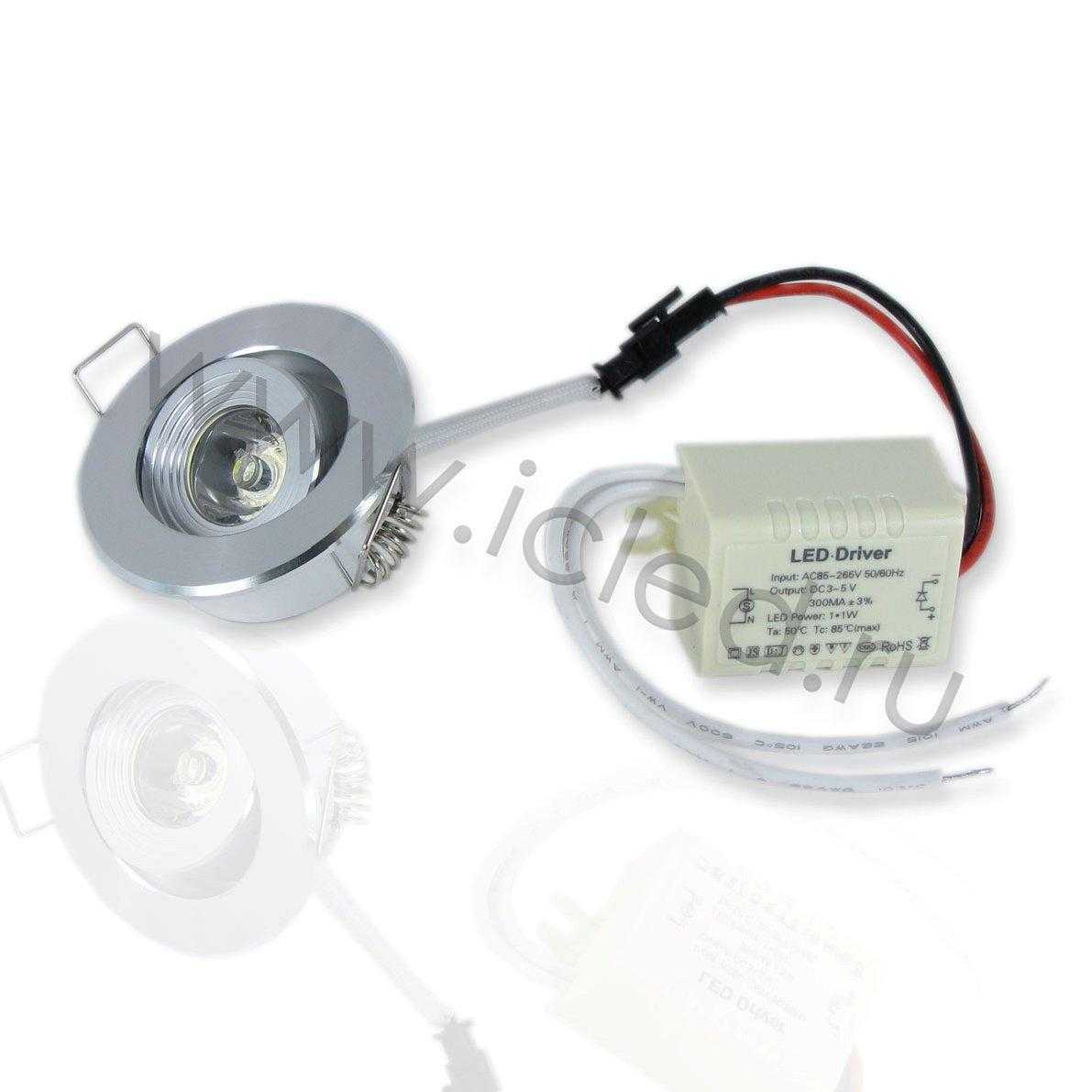 Светодиодные светильники Светодиодный светильник точечный RS SP3 (1W, White)