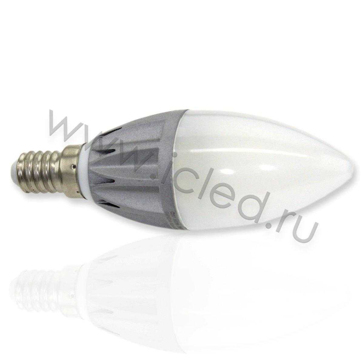 Светодиодная лампа Е14-45мм candle (5W, 220V, Warm White)