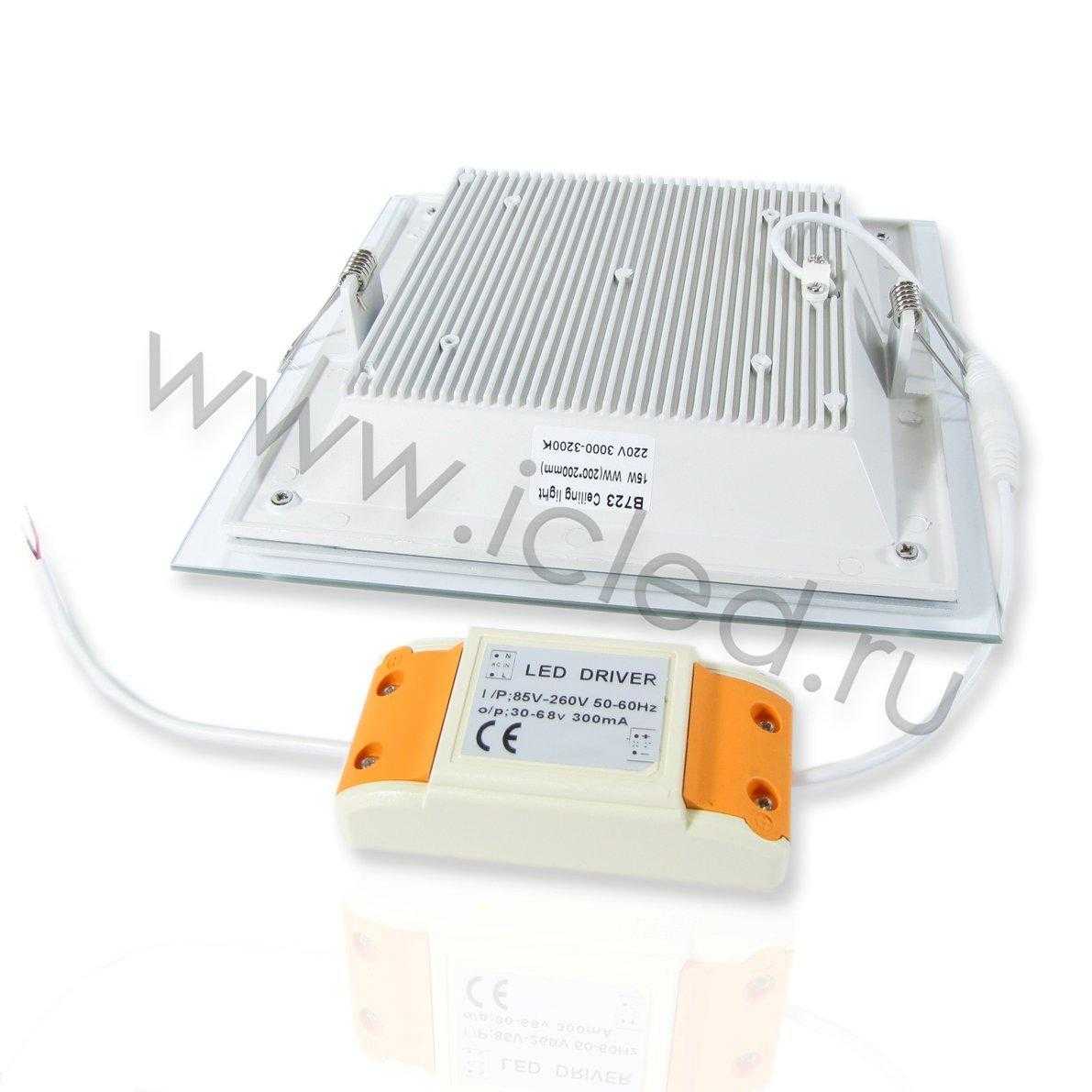 Светодиодные светильники Светодиодный светильник встраиваемый IC-SW L200 (15W, Warm White)