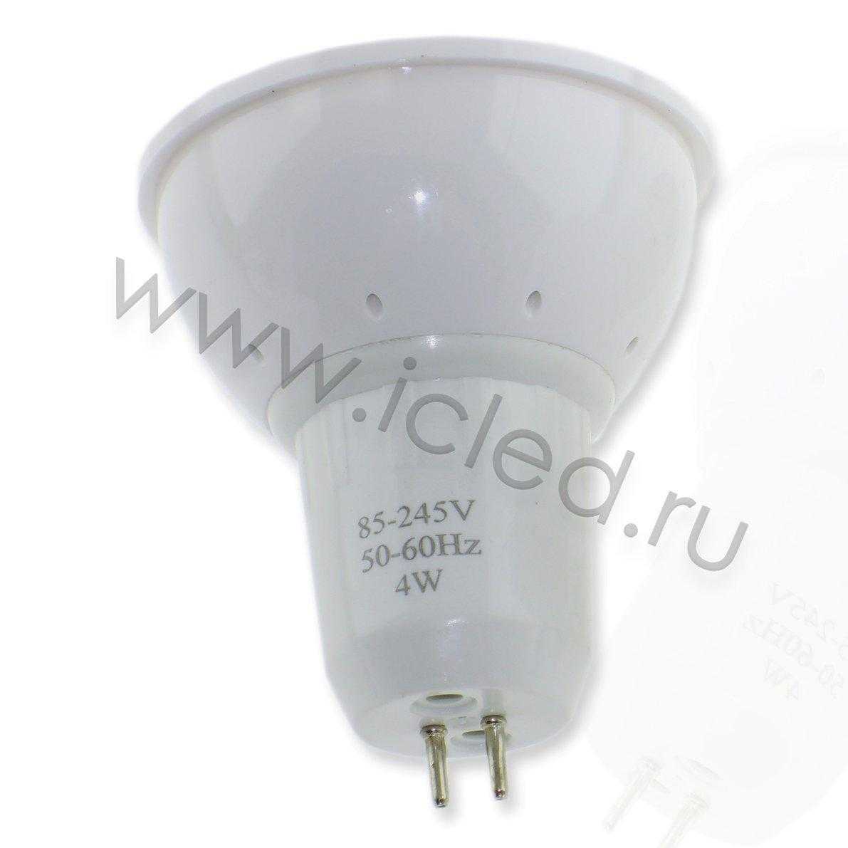Светодиодные лампы Светодиодная лампа MR16 (4W, 220V, Warm White)