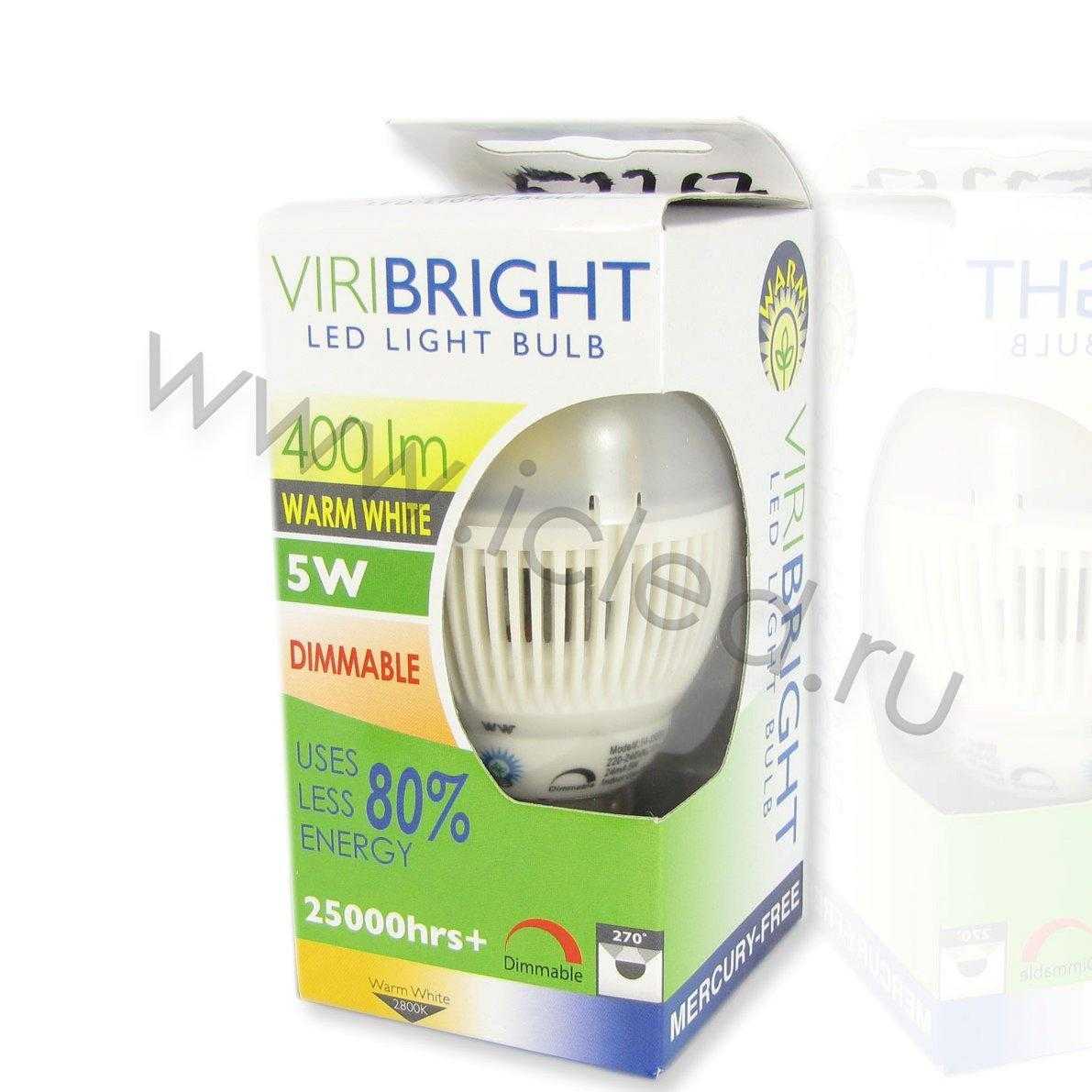 Светодиодная лампа MT-E27 bulb (5W, 220V, Dimm Warm White)