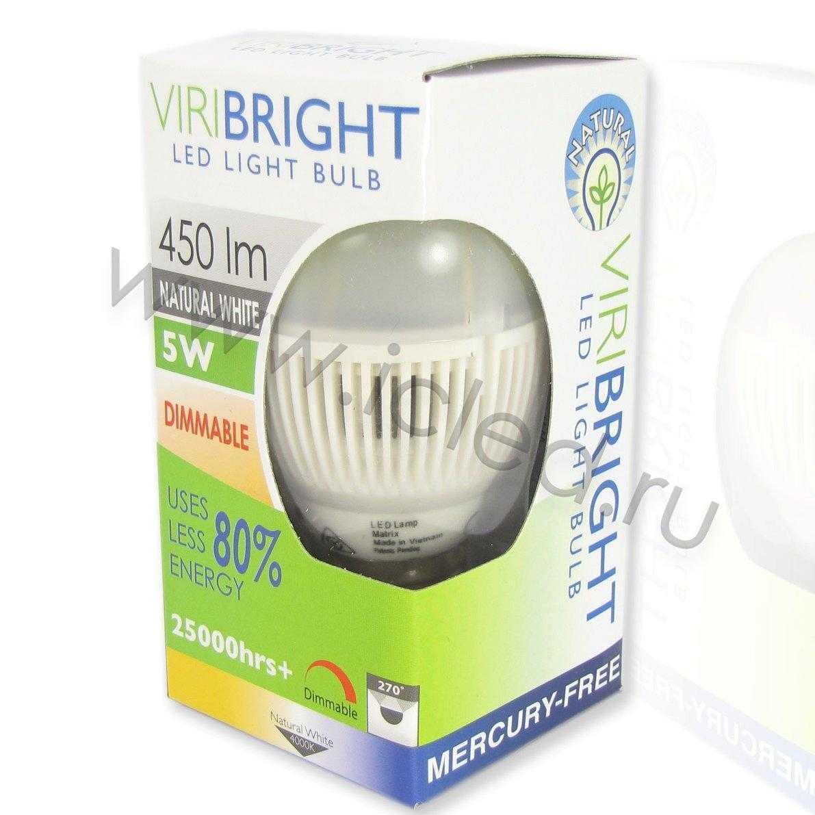 Светодиодные лампы Светодиодная лампа MT-E27 bulb (5W, 220V, Dimm Day White)