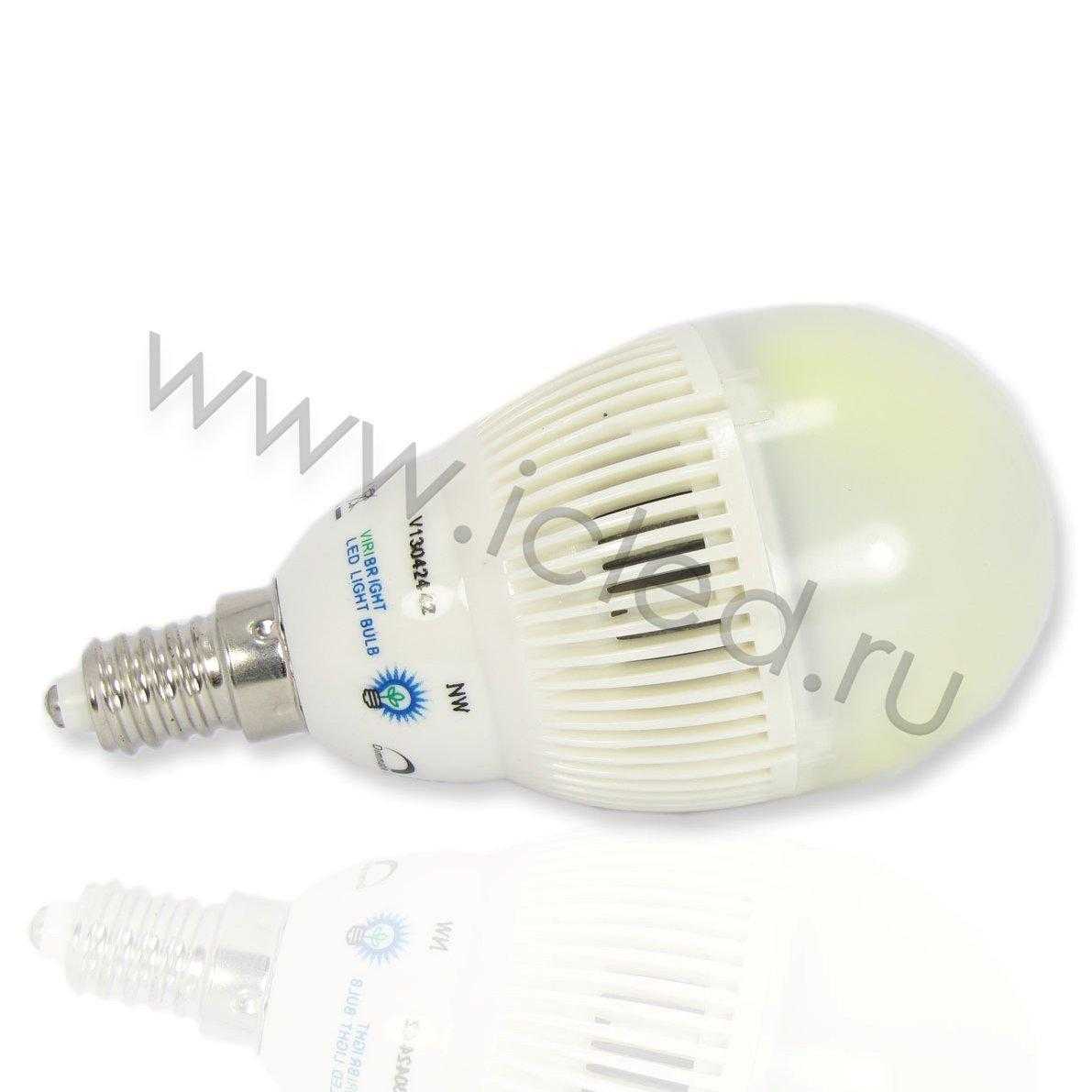 Светодиодная лампа MT-Е14-54мм bulb  (5W, 220V, Dimm Day White)