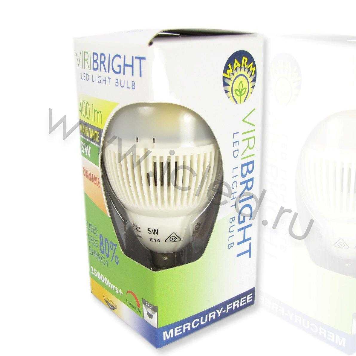 Светодиодная лампа MT-Е14-54мм bulb  (5W, 220V, Dimm Warm White)