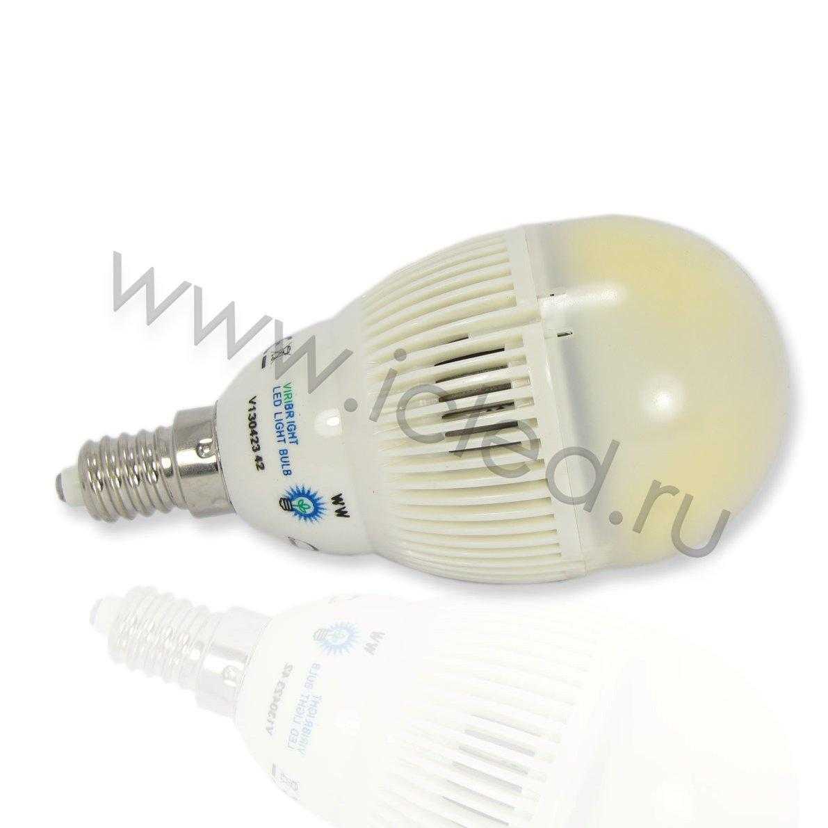 Светодиодная лампа MT-Е14-54мм bulb  (5W, 220V, Dimm Warm White)