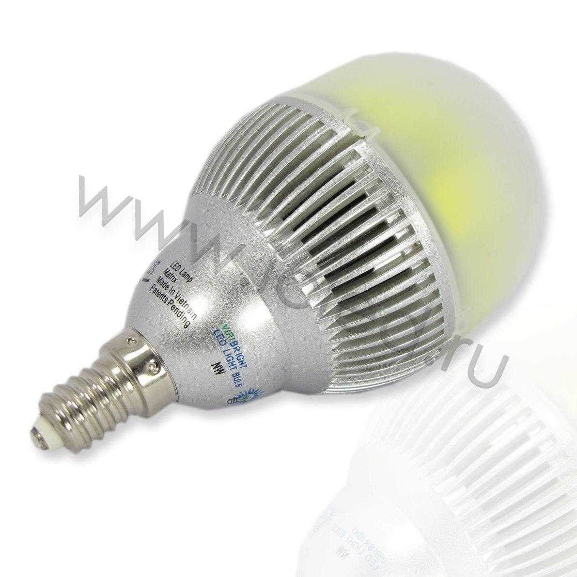 Светодиодные лампы Светодиодная лампа MT-Е14 bulb  (8W, 220V, Dimm Day White)