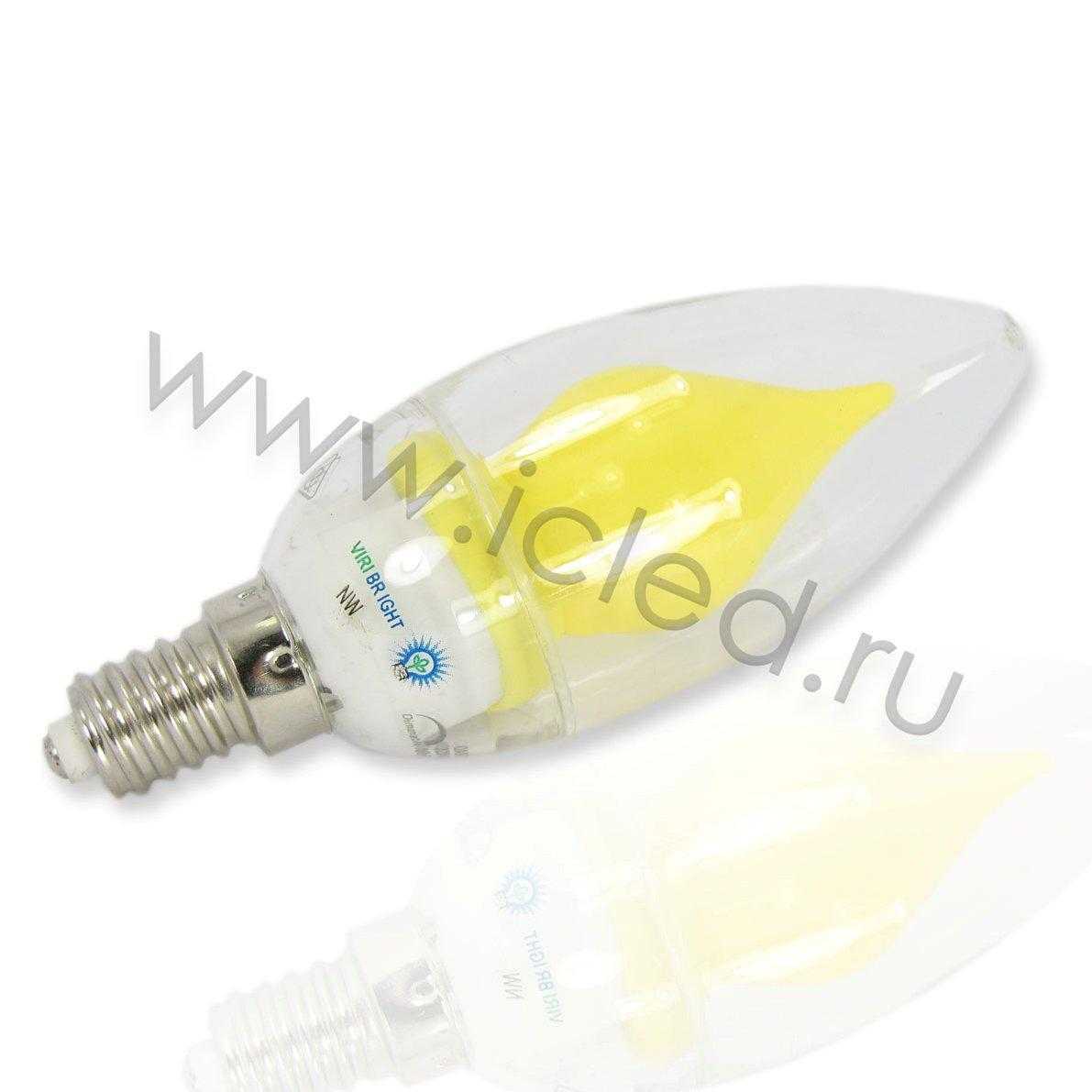 Светодиодные лампы Светодиодная лампа MT-Е14- 45мм candle (3,2W, 220V, Dimm White)