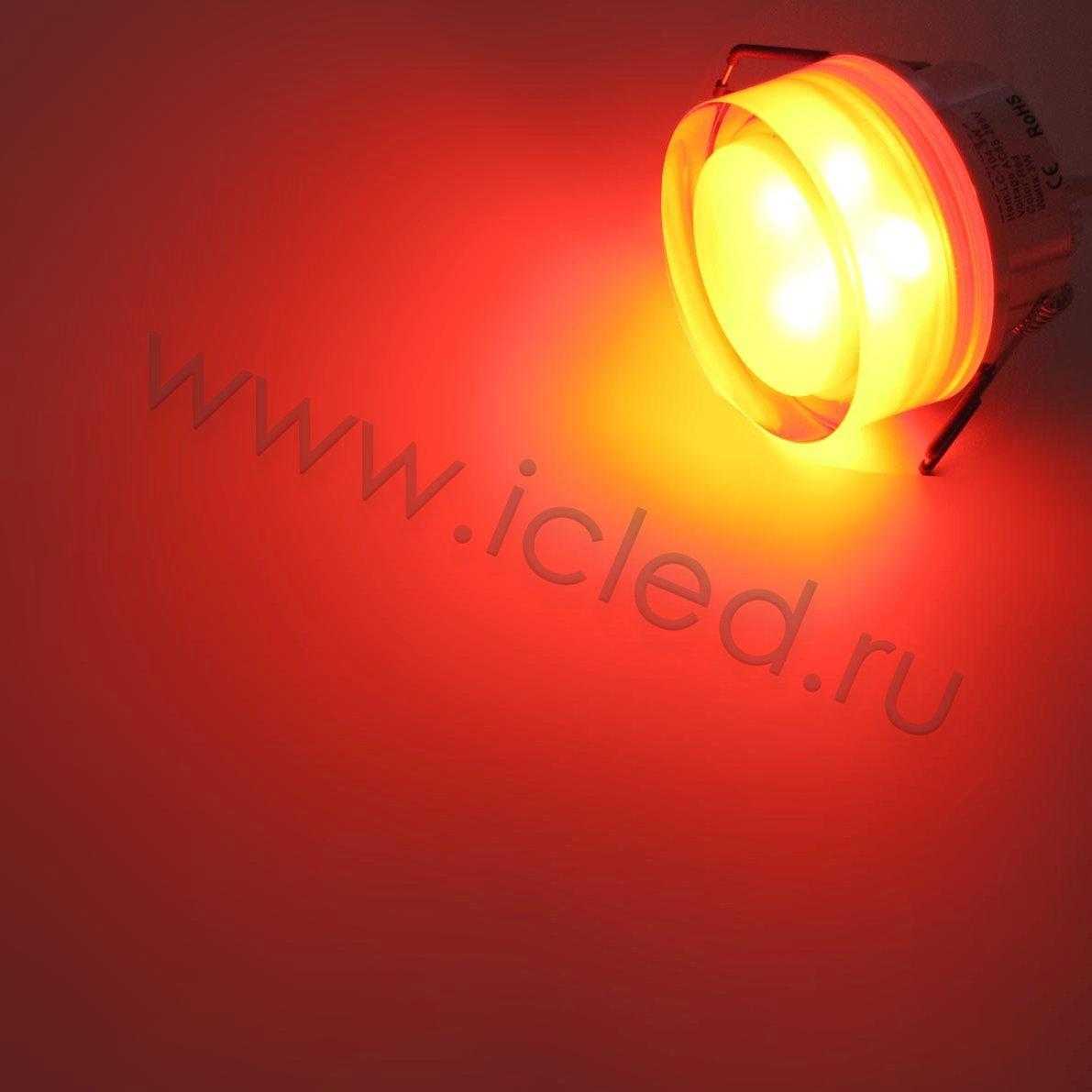 Светодиодные светильники Светодиодный светильник точечный RW cree (3W, Red)