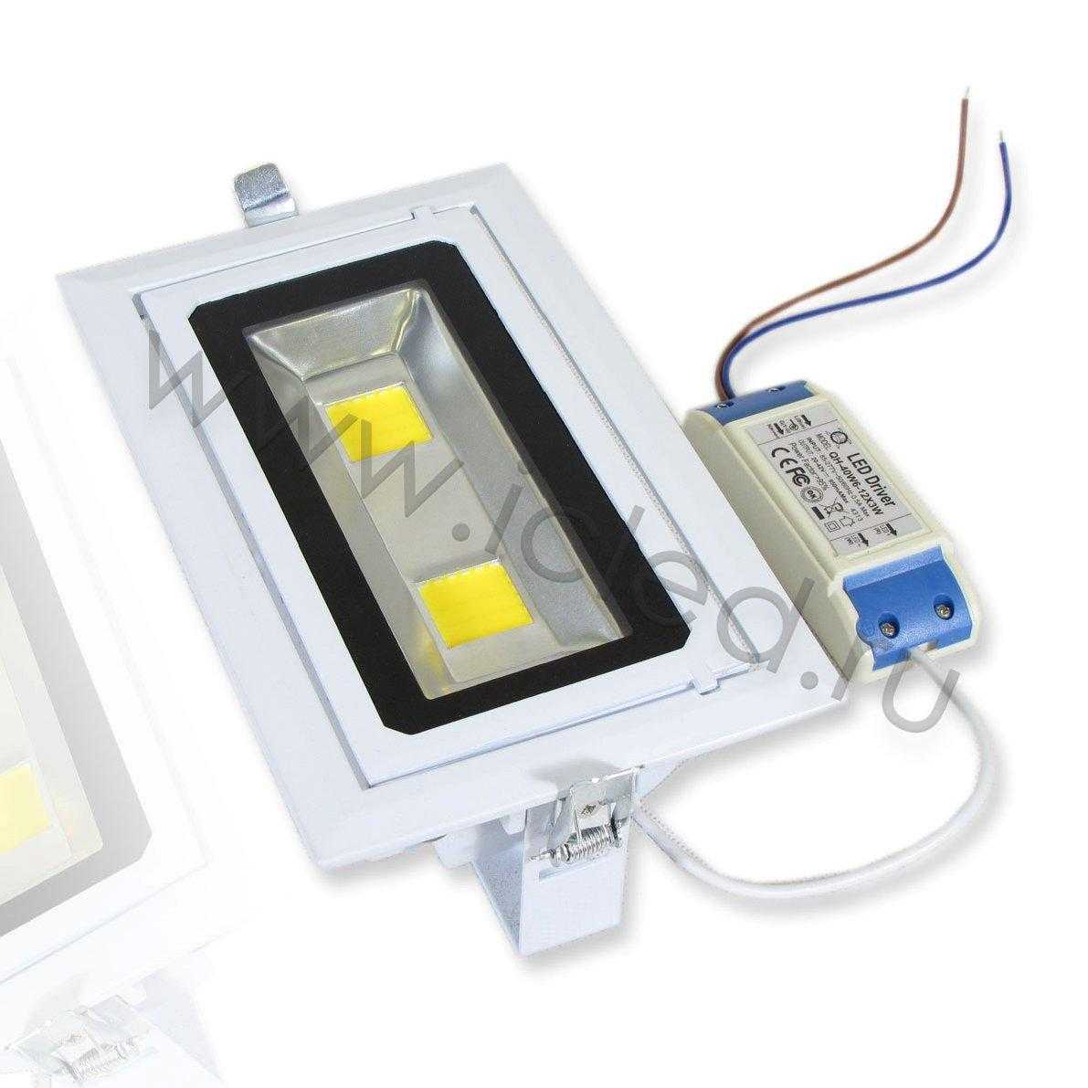 Светодиодные светильники Встраиваемый потолочный прожектор (30W, 220V, Warm White)