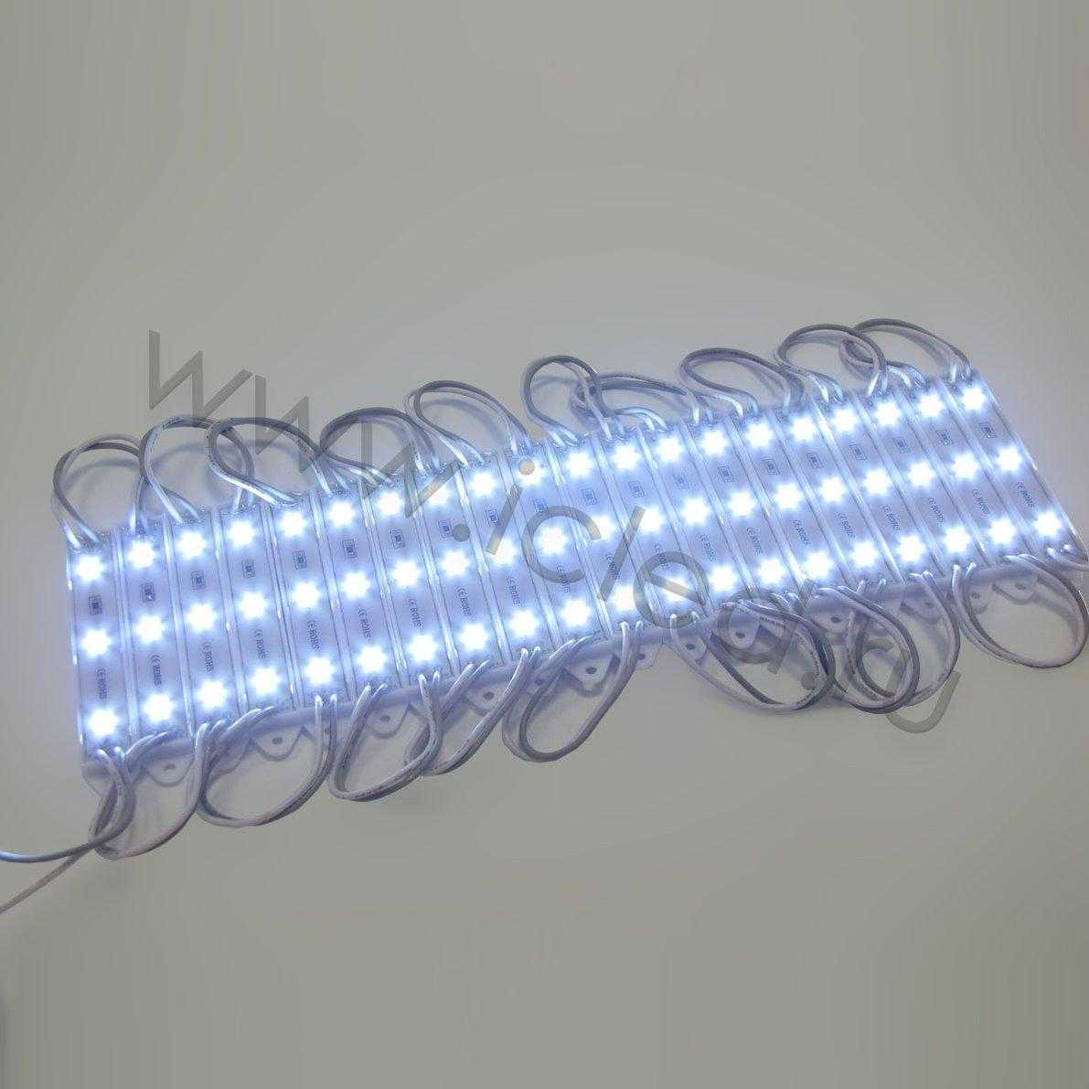 Герметичные светодиодные модули Светодиодный модуль линейный 3528-3 (0,2W, 12V, White)
