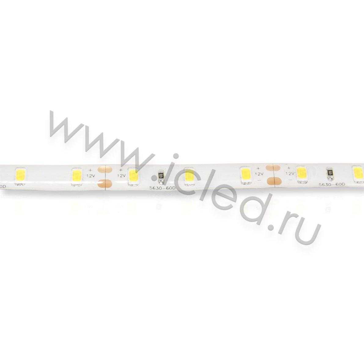 Влагозащищенные светодиодные ленты Светодиодная лента Standart PRO class, 5630, 60led/m, white,12V, IP65 Icled