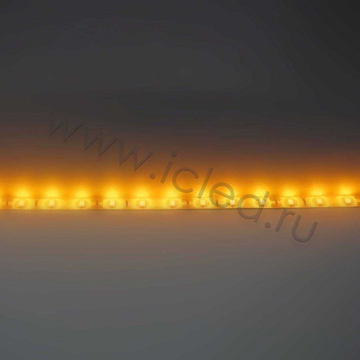 Влагозащищенные светодиодные ленты Светодиодная лента LUX class, 2835, 60led/m, Yellow, 12V, IP65 Icled