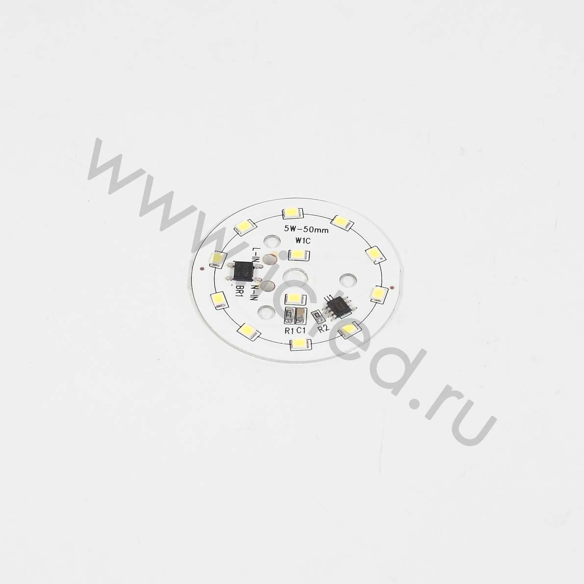 Светодиоды Светодиодная матрица 2835, 12 led, 220V, 5W, Ф50mm, D161, white