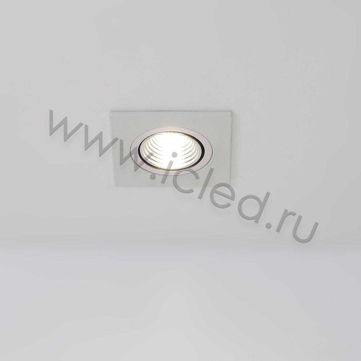 Светодиодные светильники Светодиодный светильник встраиваемый 65 Series White Square (3W,Day White)