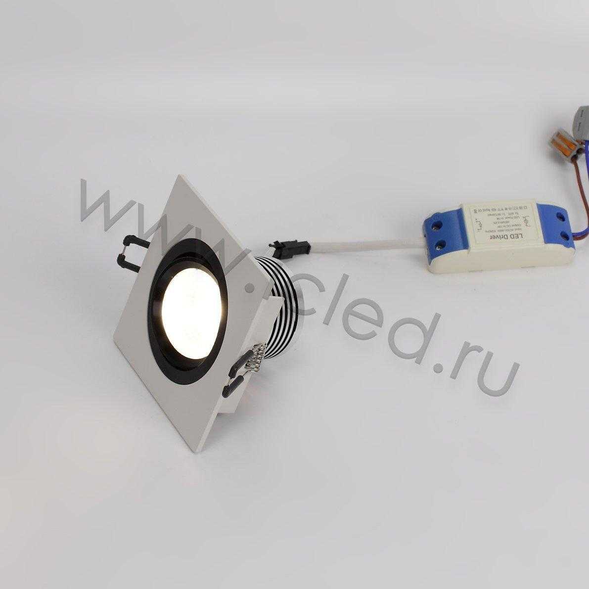 Светодиодные светильники Светодиодный светильник встраиваемый 99-1 head Nest Series White Square (5W,Day White)