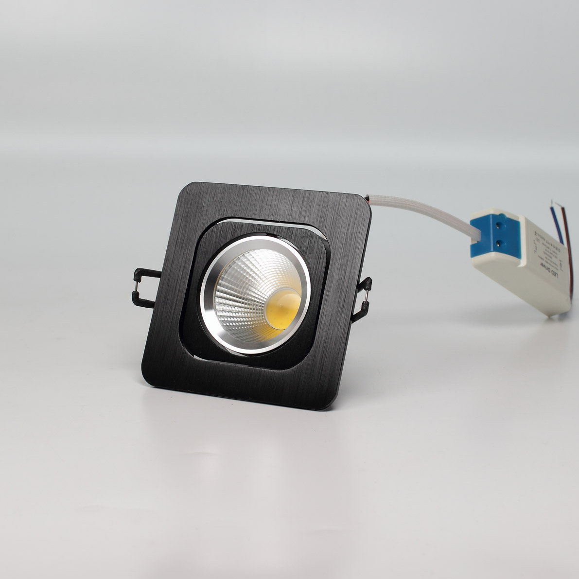 Светодиодные светильники Светодиодный светильник встраиваемый 98-1 head Nest Series Black Square BW9 (5W,Day White)
