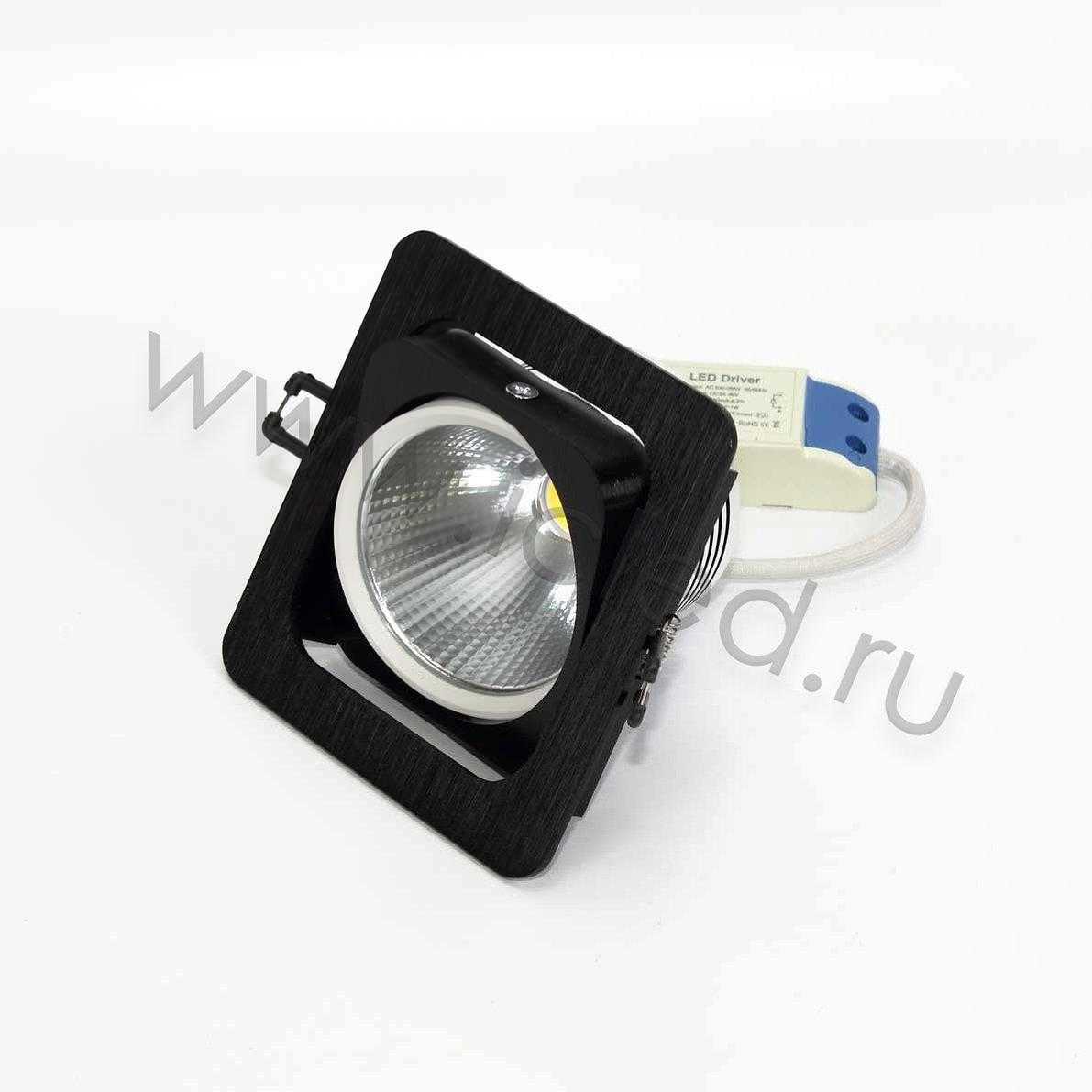 Светодиодные светильники Светодиодный светильник встраиваемый 120.1 series black housing BW14 (10W,220V,day white)