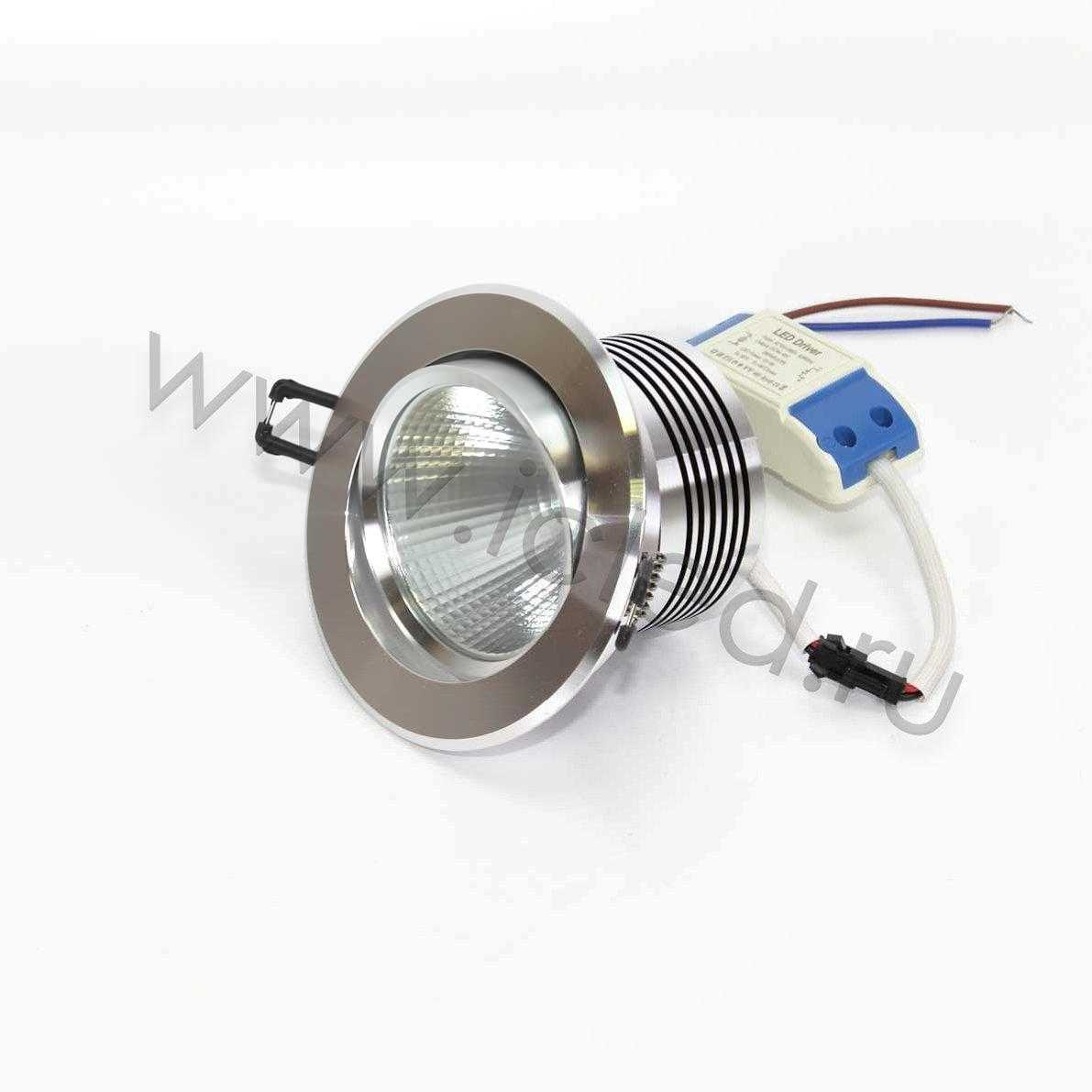 Светодиодные светильники Светодиодный светильник встраиваемый 110 series silver housing BW161 (10W,220V,day white)