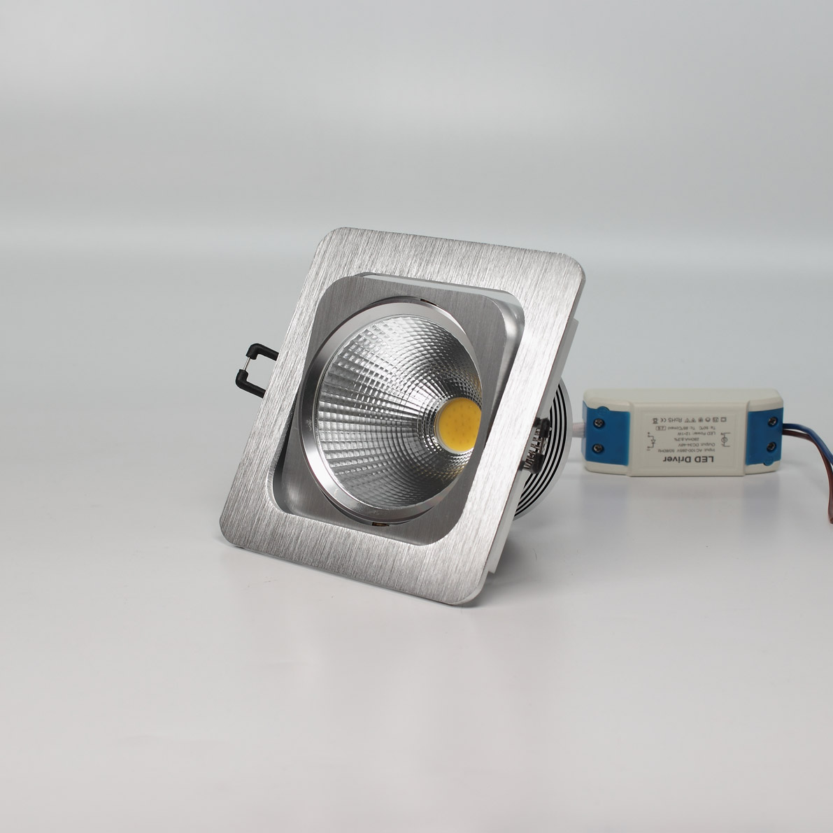 Светодиодные светильники Светодиодный светильник встраиваемый 120.1 series silver housing BW131 (10W,220V,day white)