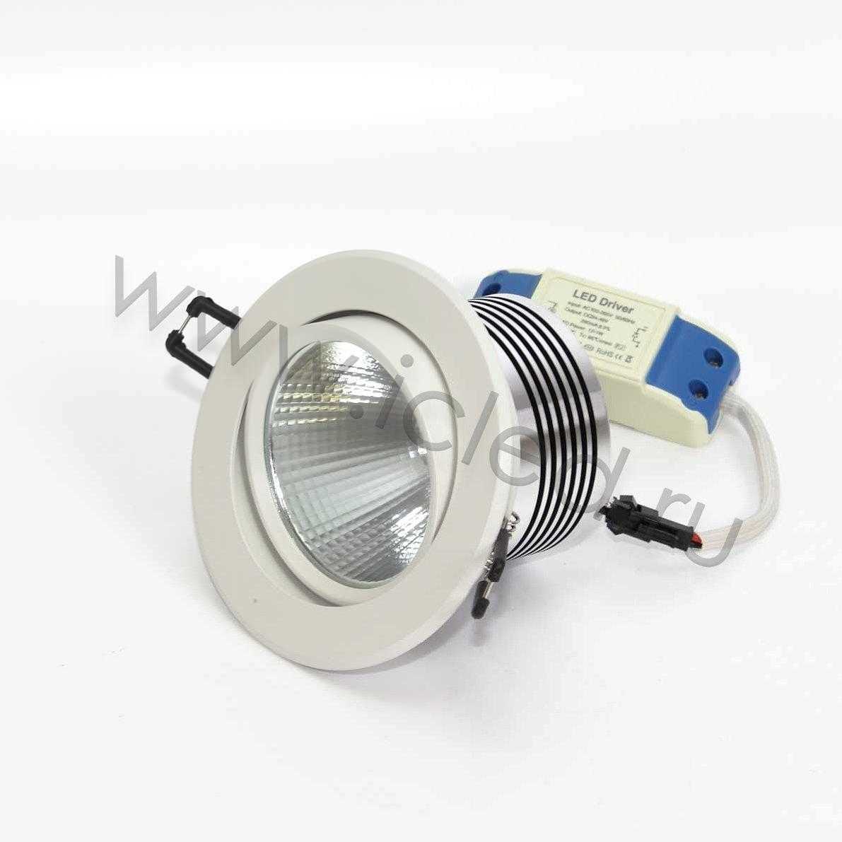 Светодиодные светильники Светодиодный светильник встраиваемый 110 series white housing BW162 (10W,220V,day white)