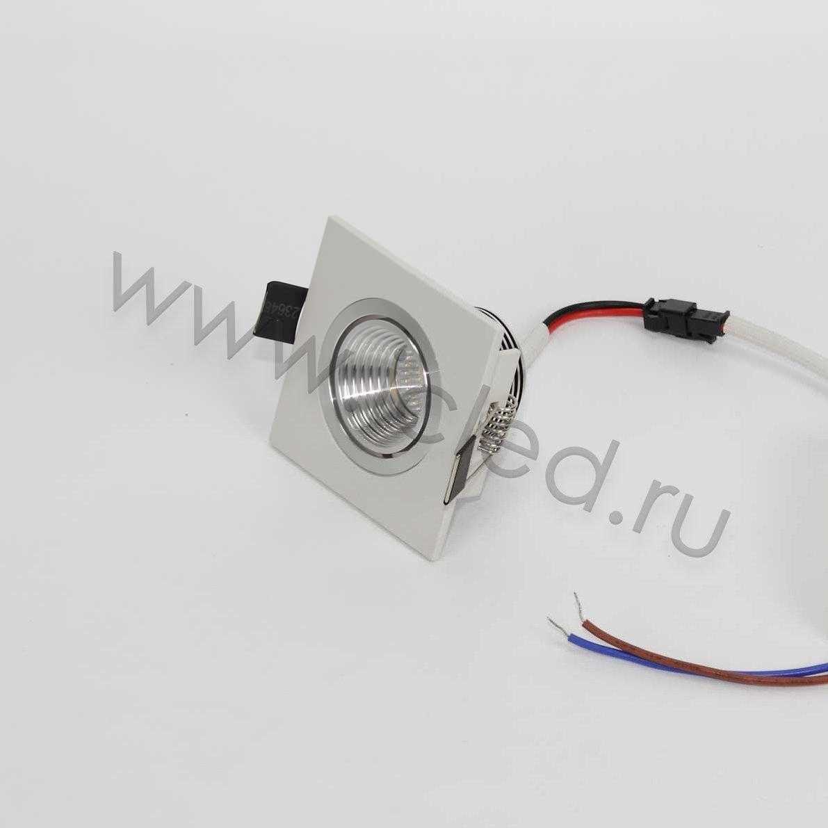 Светодиодные светильники Светодиодный светильник встраиваемый 65 Series white housing BW302 (3W,220V,day white)