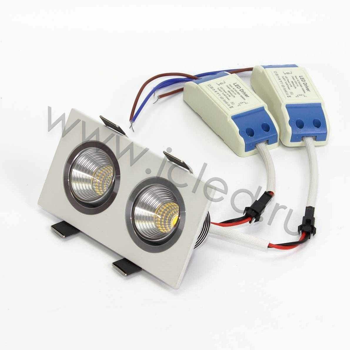 Светодиодные светильники Светодиодный светильник встраиваемый 65 series white housing BW139 (6W,220V,day white)