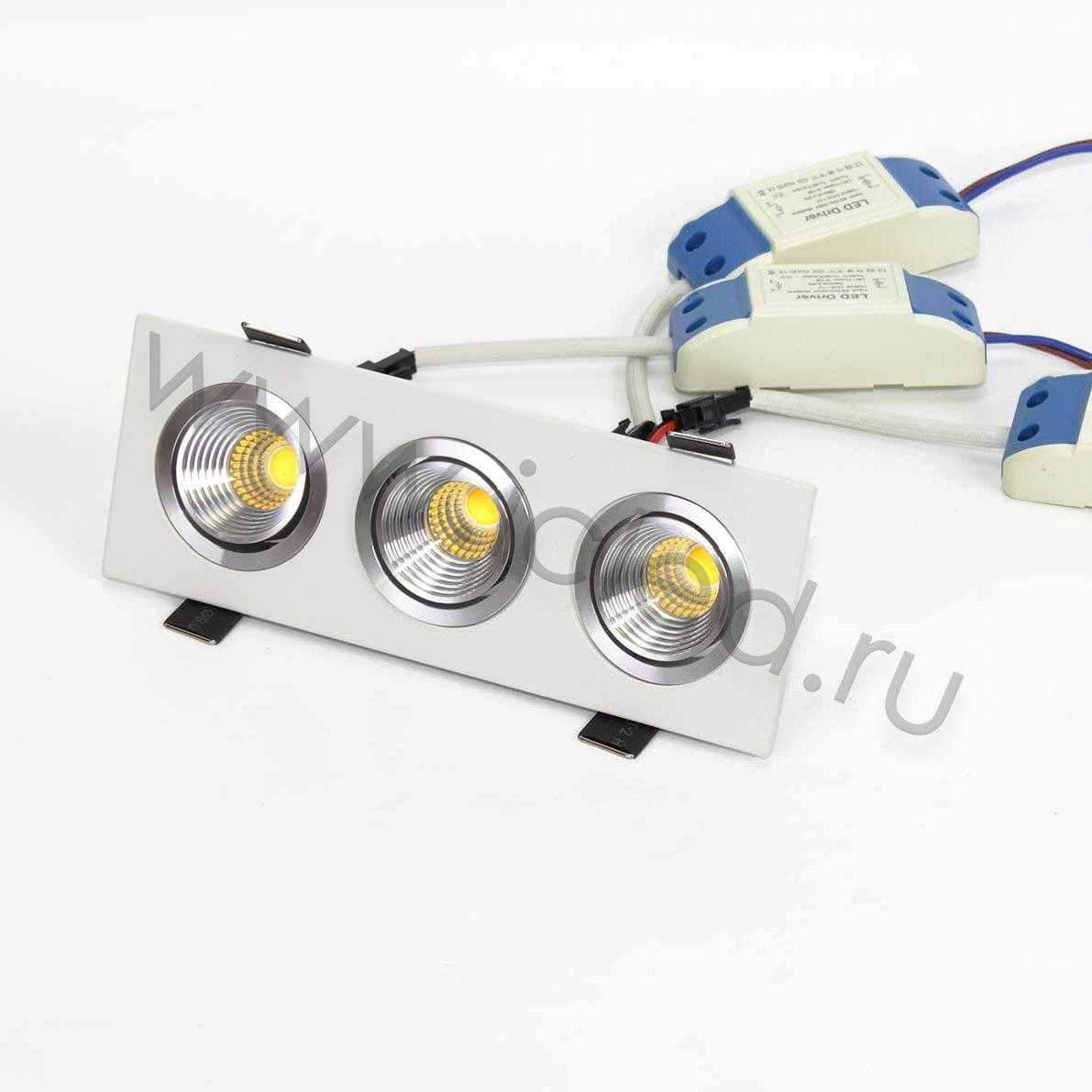 Светодиодные светильники Светодиодный светильник встраиваемый 65.3 series white housing BW146 (10W,220V,day white)