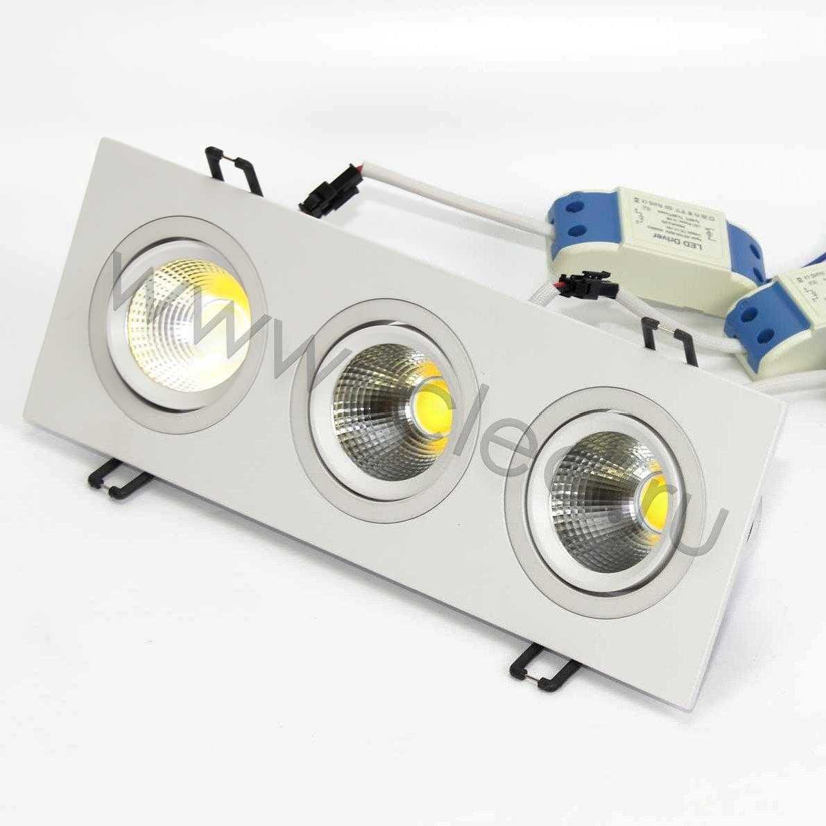 Светодиодные светильники Светодиодный светильник встраиваемый 99.3 series white housing BW154 (15W,220V,day white)