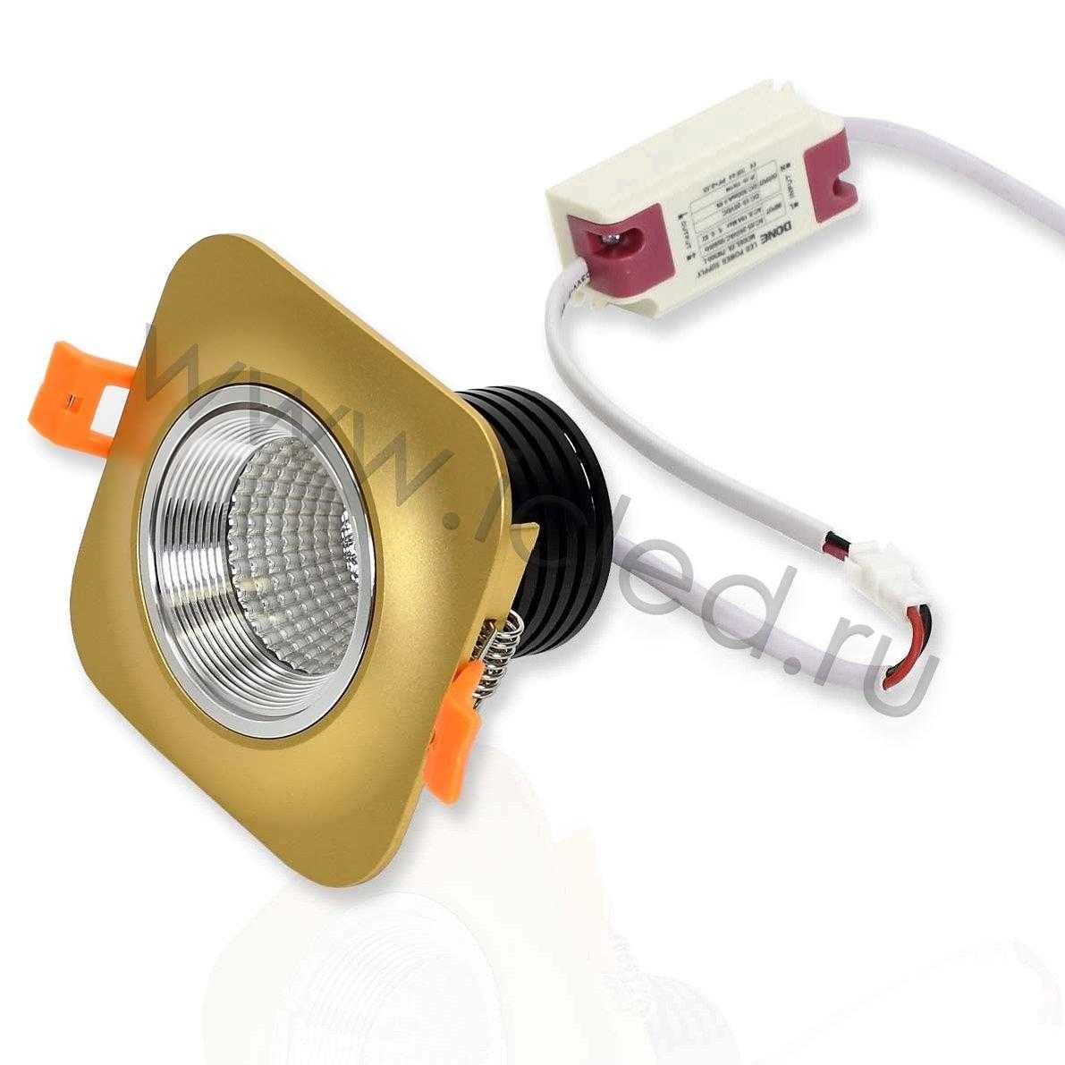 Светодиодные светильники Светодиодный светильник Spotlight AR28 gulch gold (7W, Warm White)