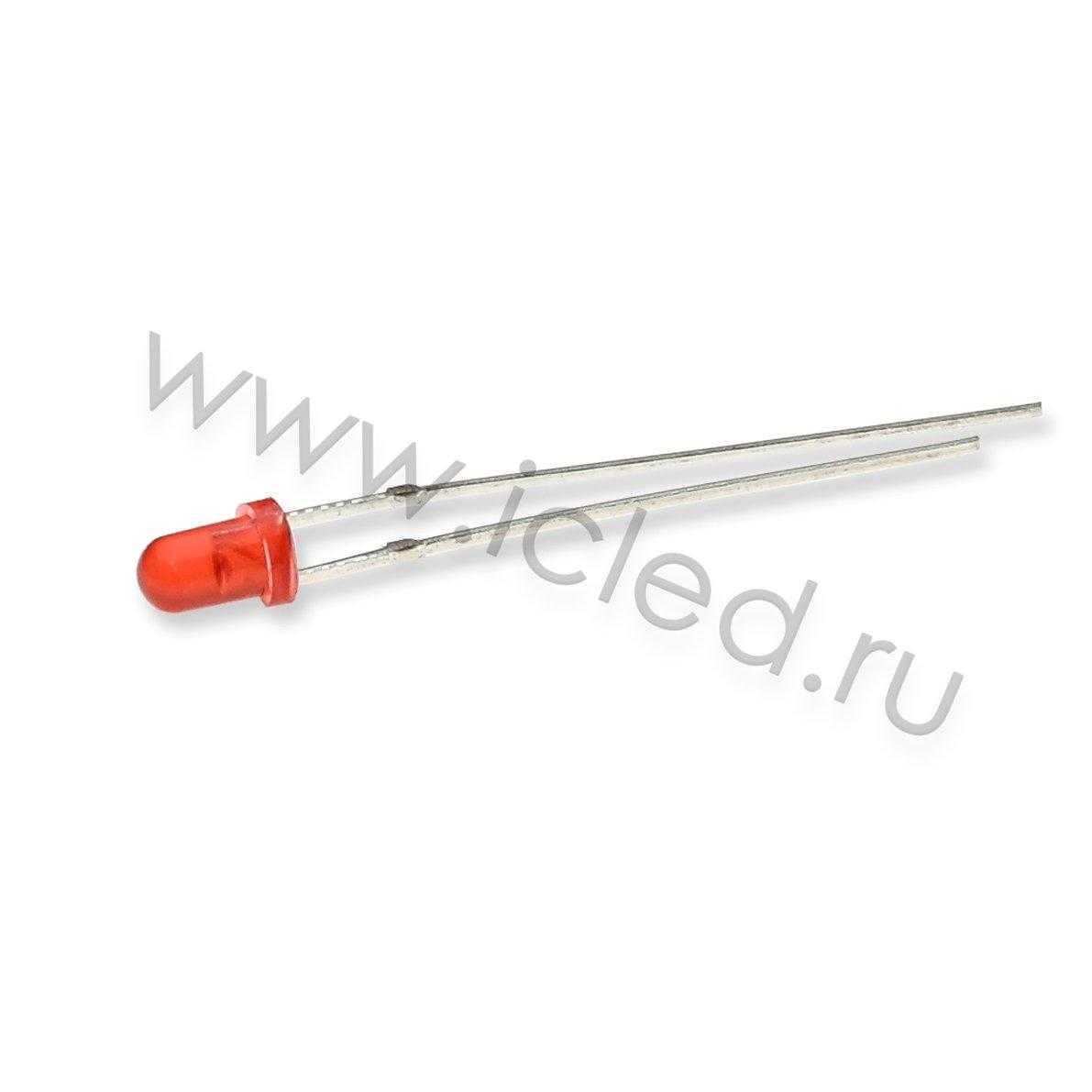 Светодиоды Светодиод ICL-3mm LE65 (red, 500-700 mcd, diffuse)