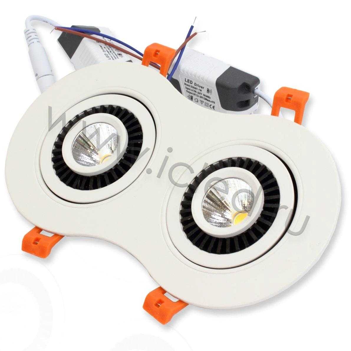 Светодиодные светильники Светодиодный светильник JH-702В-2*7W B781 (14W, warm white)